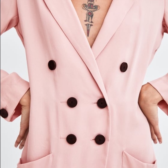 pink blazer romper